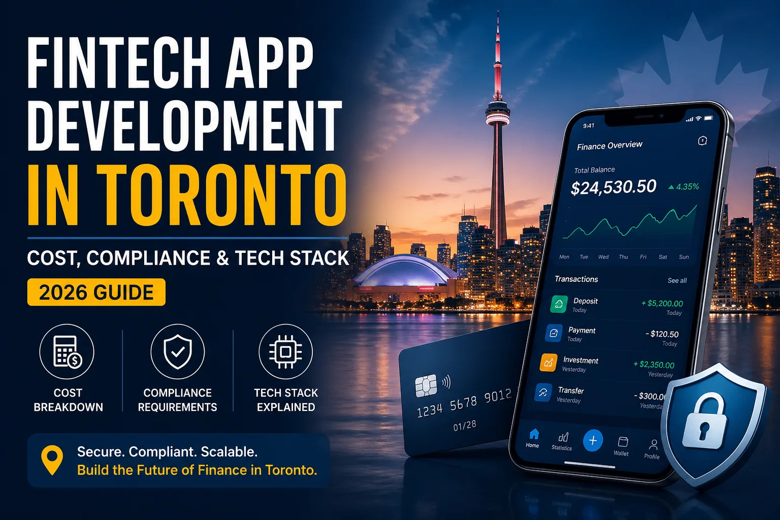 Fintech App Development Toronto: Cost & Compliance Guide 2026