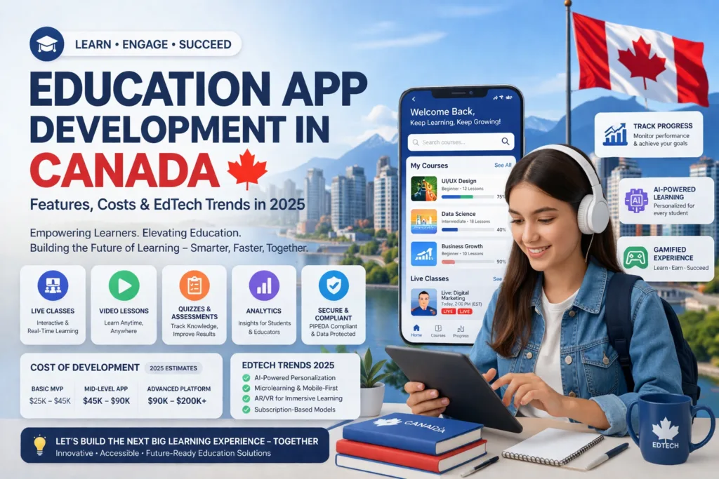 Education App Development in Canada: Features, Costs & EdTech Trends in 2025