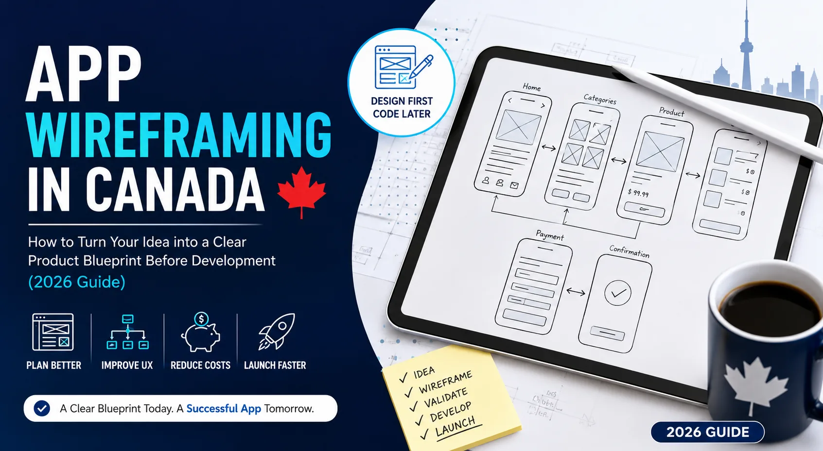App Wireframing in Canada 2026 Guide