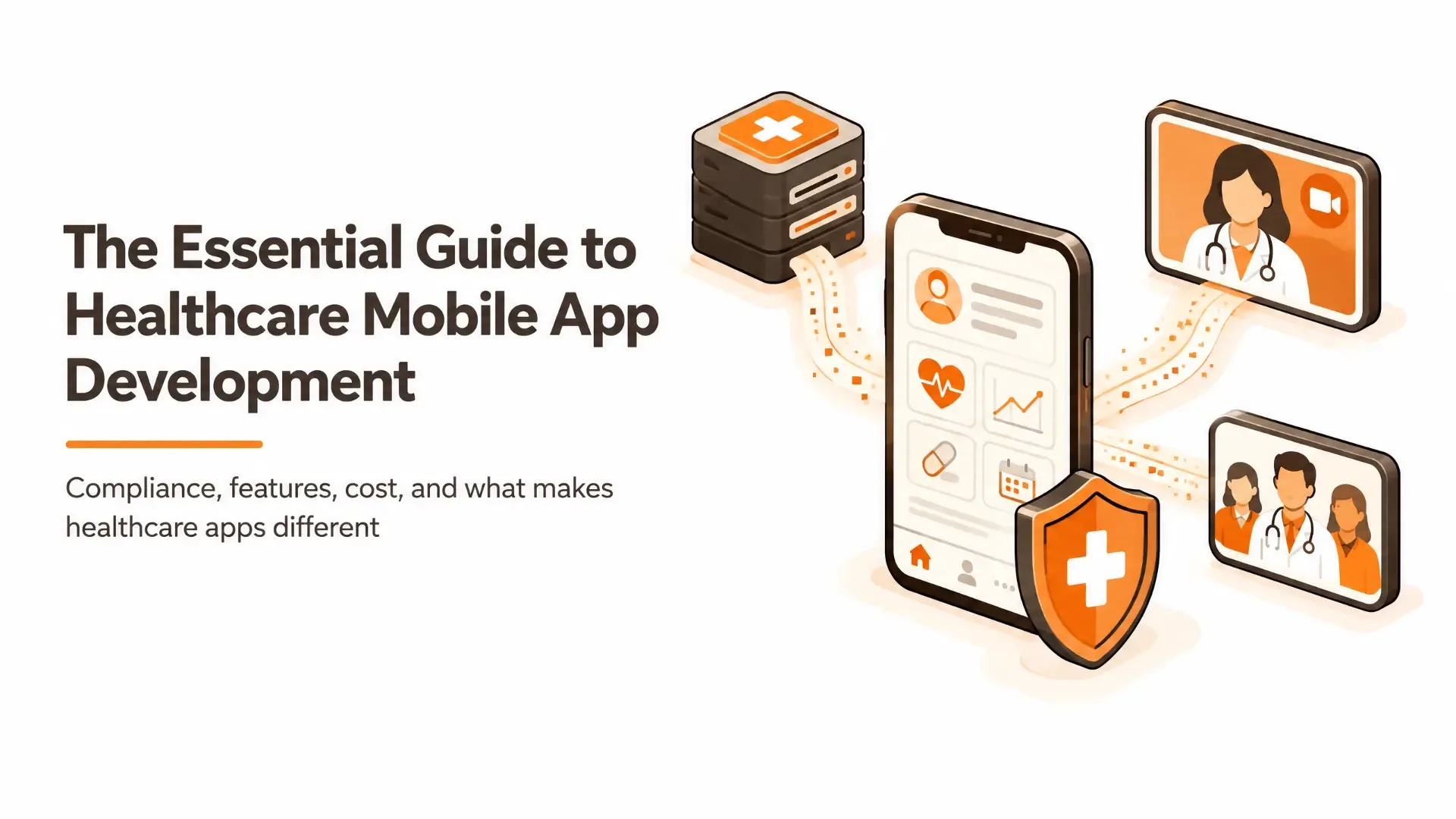 Healthcare mobile app securely connecting patients, clinicians, medical records, and virtual care.