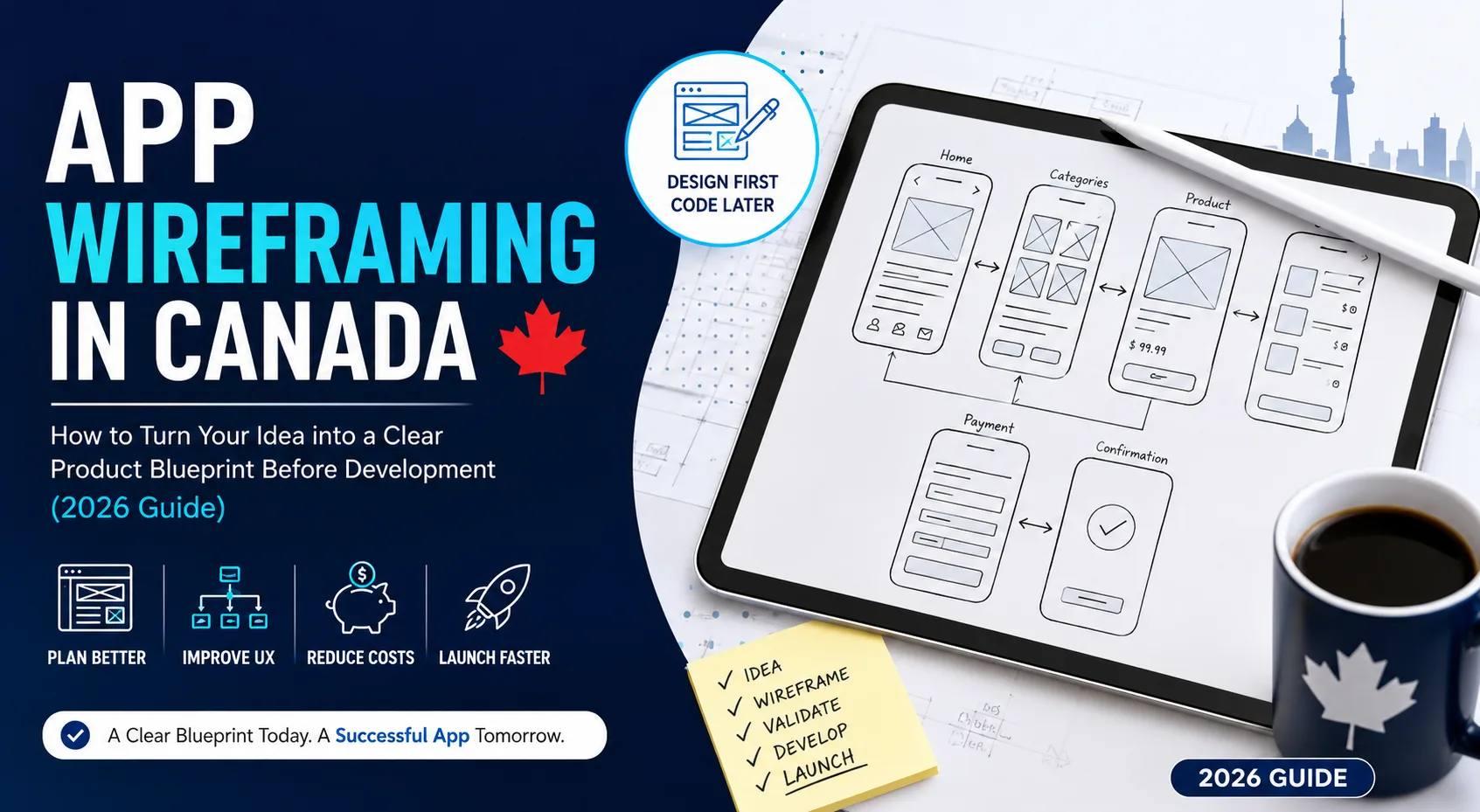 App Wireframing in Canada 2026 Guide