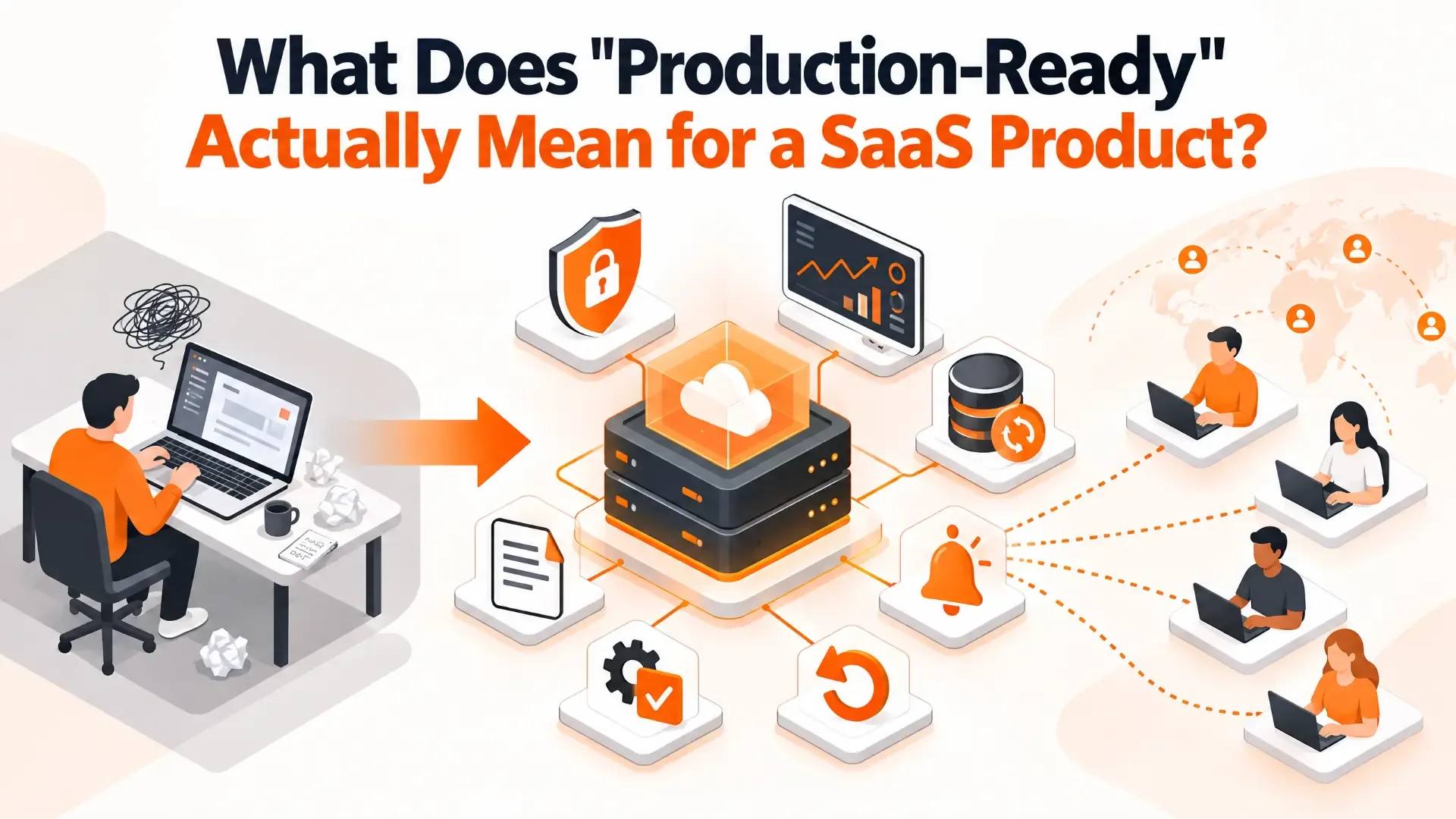 A SaaS prototype moving into a secure, monitored and recoverable production system used by customers worldwide.